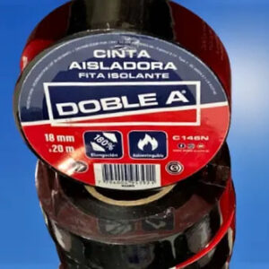 CINTA AISLADORA C146 - NEGRA - 18MM. X 10M. DOBLE A